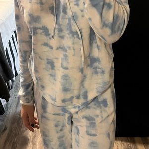 pj set. white and blue, forever, very comfortable